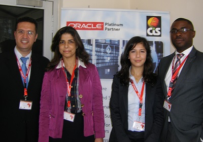 L-r) Charbel Bou-Id, managing director, CIS Nigeria, Nelly Saoud, value pre-sales and business development manager, Lina Salameh, business development manager Oracle solutions, and Ekhator Osaretin Moses, director sales all of Computer Information System (CIS) at Oracle Africa Innovation Day 2014 held in Lagos yesterday.